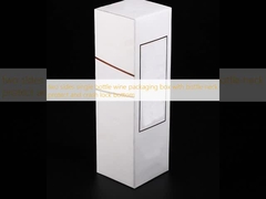 two sides single bottle wine packaging box with bottle neck protect and crash lock bottom