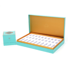 Blue Based And Lid Big Cardboard Cosmetic Packaging Boxes For Essential Oil
