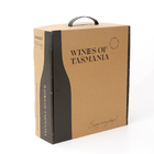 Sturdy Single Wine Bottle Gift Box Brown Corrugated Box Packaging