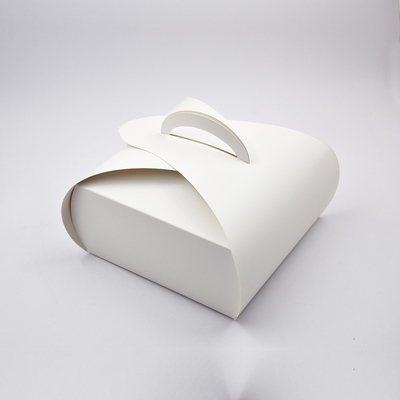 Custom Lightweight White Cake Box With Handle Food Packaging Box