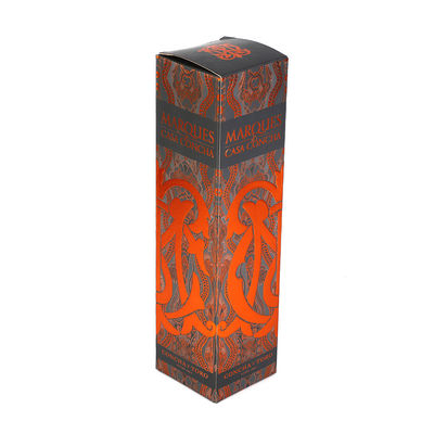 Christmas Orange Cardboard Wine Bottle Gift Box Single Packaging