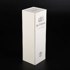 Magnetic Folding Cardboard Single Red Wine Bottle Gift Box For Shipping White Color