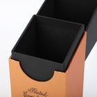 Embossing Corrugated Wine Gift Boxes 2.5mm Fip Open Top 1B With Black Rose Gold Foil