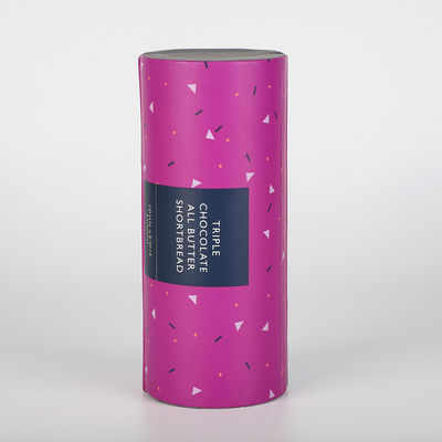 Buy Luxury Food Cardboard Tube Box 165mm*70mm CMYK For Cookies online manufacture