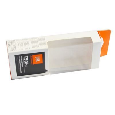 Electronic CMYK Hanging Box Packaging CDR Cardboard Box With Clear Window