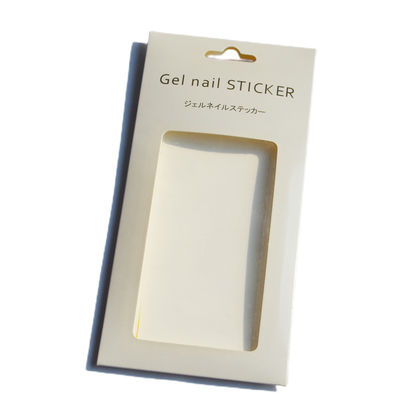 Buy PVC Window Kraft Paper Pillow Boxes Collapsible Flat Artpaper Clear For Faked Nail Stickers online manufacture