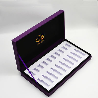 Outer Makeup Cosmetic Packaging Boxes CCNB Wooden Hinged Kit Skincare Beauty With Ribbon Strap