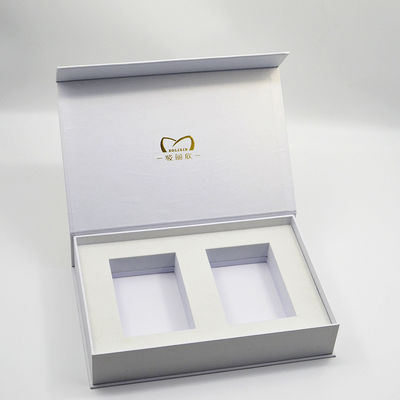 Wrapped Rigid EVA Magnetic Closure Gift Boxes Book Shape Cosmetic Kit Box