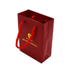 Eco Friendly Custom Paper Shopping Bags 210gsm Craft Gold Foil With Cotton Rope Handle