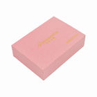 Leatherette Cosmetic Gift Box Packaging 400gsm Paper Drawer Rigid Pink Match Box Push Pull