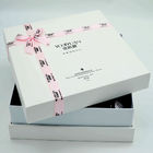 300g White Luxury Gift Boxes 30cm x 30cm  MDF Skincare Personal Care Packaging Box With Ribbon