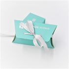 Blue Crepack Cardboard Jewelry Gift Boxes EVA Ring Paper Earrping Pendant Box With Ribbon