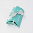 Blue Crepack Cardboard Jewelry Gift Boxes EVA Ring Paper Earrping Pendant Box With Ribbon