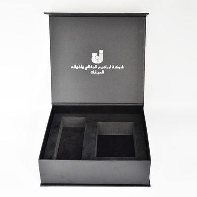 Buy Car Perfume Magnetic Closure Rigid Boxes Luxury Custom Black Leather PU Book Shape Handmade online manufacture