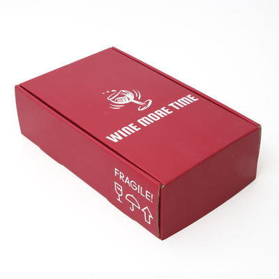 Buy Pantone Color Corrugated Paper Mailer Wine Shipping Box online manufacture