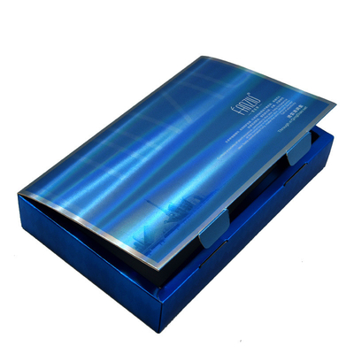 ISO9001 Cosmetic Packaging Boxes Holographic Flap Lid One Piece Facial Masks Box