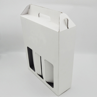 Buy custom collapsible cellar door foldable corrugated two three bottles wine bottle carrier online manufacture