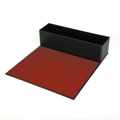 Buy Single Packaging Wine Bottle Gift Box Handle Black Corrugate For Champagne online manufacture