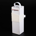 White Folding Single Bottle Prufume Cosmetic Packaging Boxes With Handle