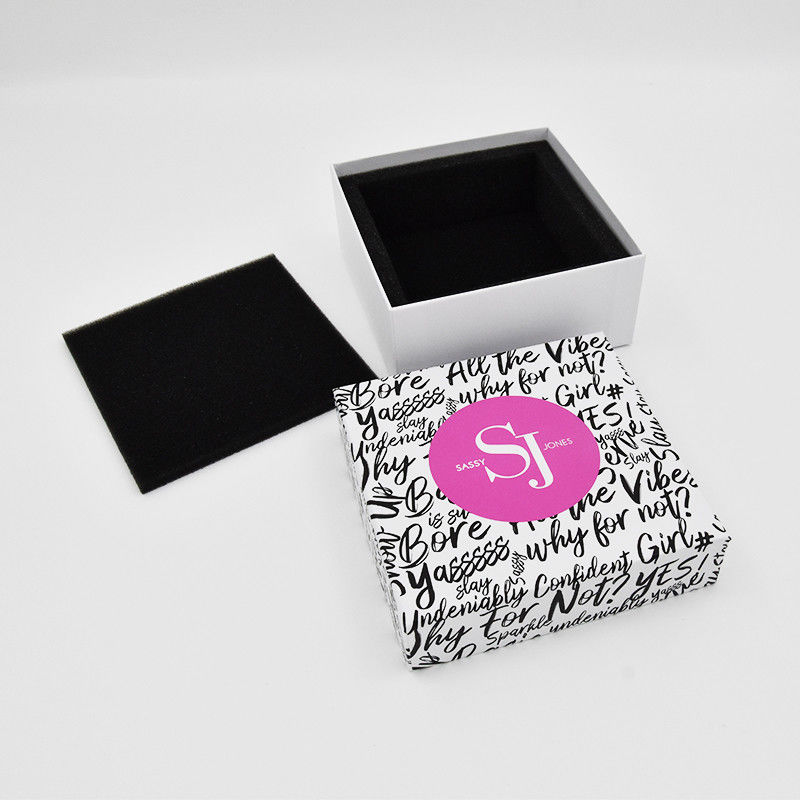 Sharp Edge Lid And Based Luxury Gift Boxes With Insert Cosmetic Packaging