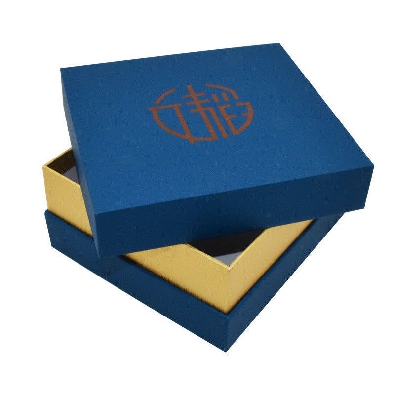 Cardboard Branded Pre Wrapped Gift Box Silk Packaging Two Lid Bottom