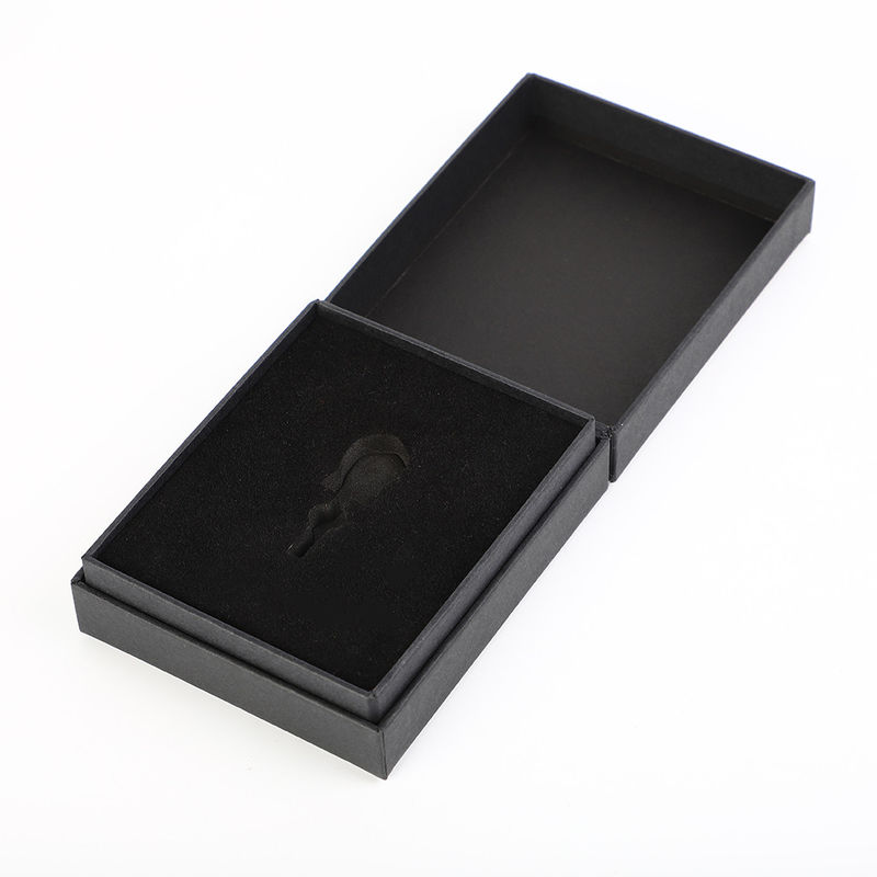 Greyboard Rigid Paper Souvenir Gift Boxes Matte Black EVA Inlay 30mm