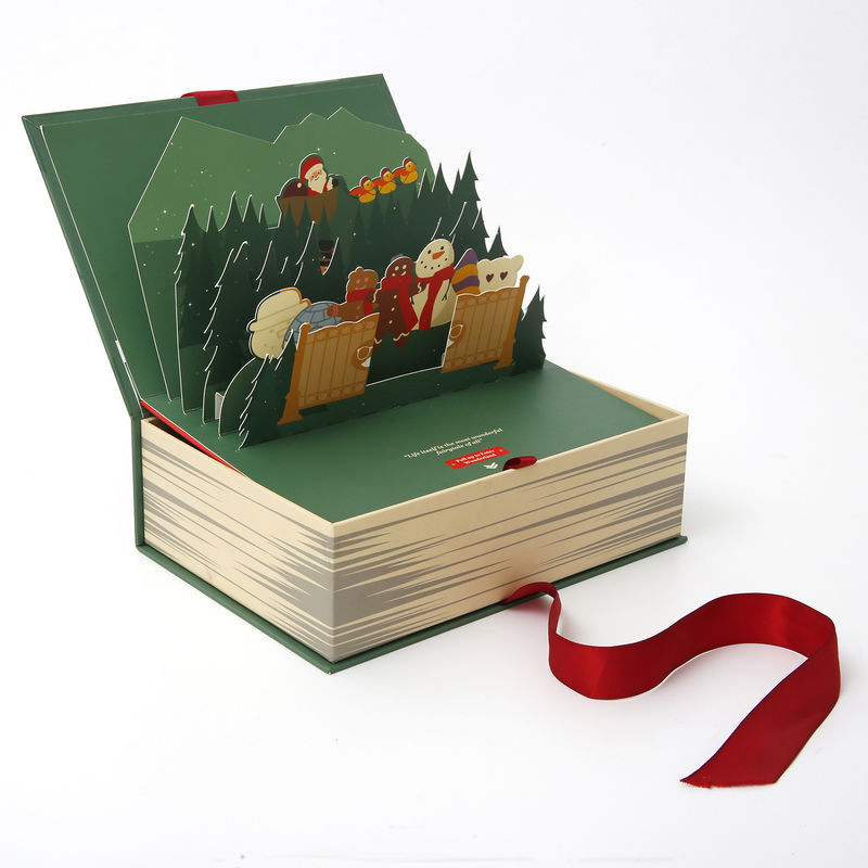 Debossing Christmas Magnetic Closure Gift Box Cosmetic Packaging
