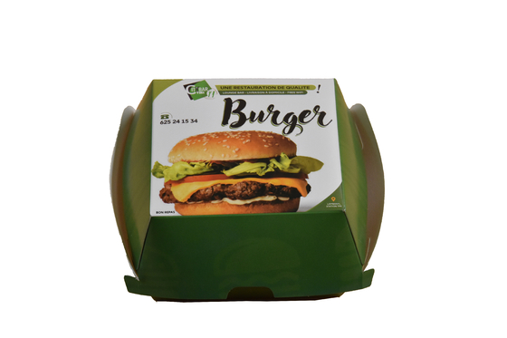 FSC One Piece Corrugated Mailer Boxes Party Mini Burger Boxes
