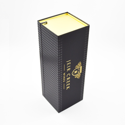Boutique Foldable Cardboard Red Wine Gift Box Wine Bottle And Glass Gift Box Brown Color
