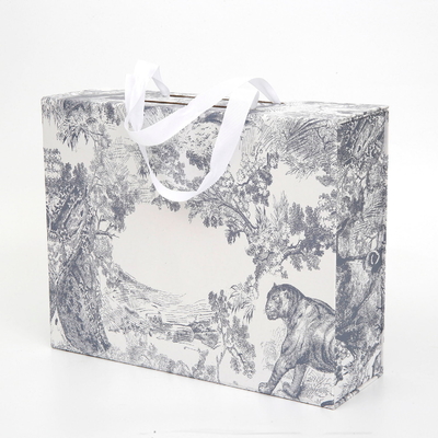 Custom Logo Recyclable Folding Packaging Box With Handle Cardboard  Boxes