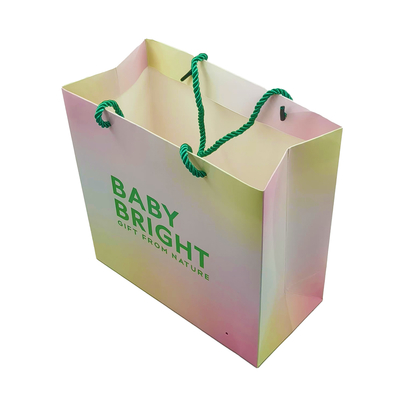 80-350gsm Shopping Paper Bags With Handle For Dresses Food With Printing Logo Pattern