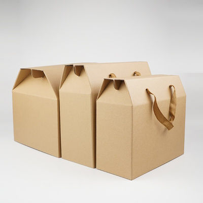 Eco-Friendly Custom Logo Printed Corrugated Cardboard Mailer Box Gift Box With Handle