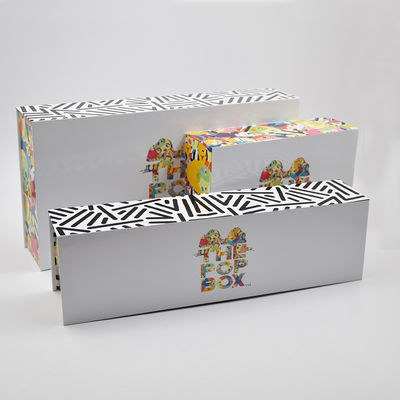 High-End Custom Printed Flip-top Sliding Drawer Rigid Gift Box with Sponge Insert and Ribbon