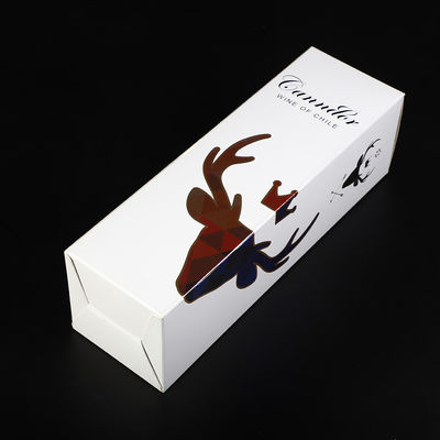 Collapsible Cardboard Wine Gift Boxes  Single Bottle Crash Lock For Champagne Whisky Alcohol