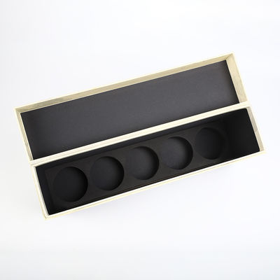 Five bottle gin kit box Wine Bottle Gift Box CMYK Rigid Cardboard Gift Spirit EVA Cutout Insert Magnetic Lid box