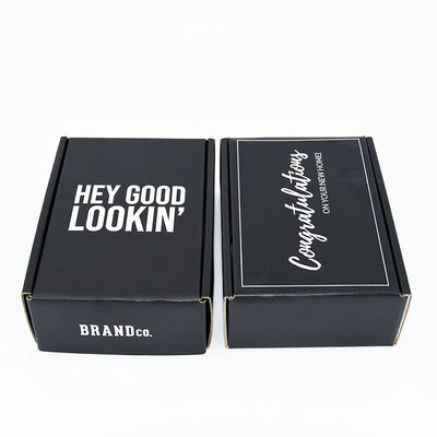 140g Matt Corrugated Mailer Boxes Two Sides Personalised Printed Shipping Silver Foil