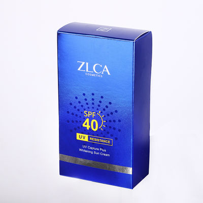 Sunblock Cosmetic Packaging Boxes Face Cream Packaging Corrugated Protection UV Finish