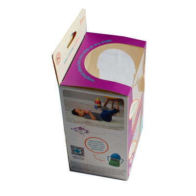 Hanging Clear Window Box Foldable Color Packaging Pantone With Shelves Header