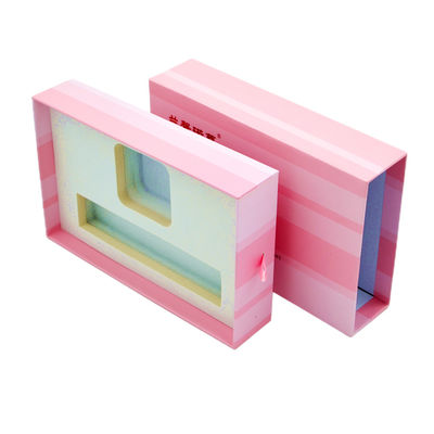 1400gsm Sliding Drawer Gift Boxes Rigid Pink Match Greyboard Push And Pull ISO9001