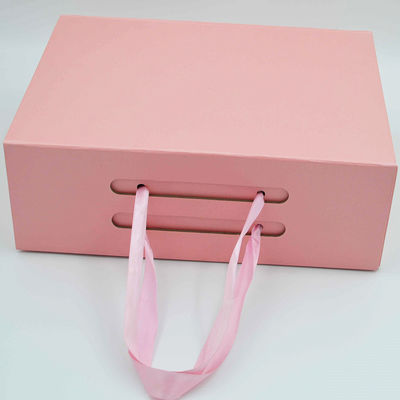 Custom Foldable Magnetic Box PMS Cardboard Folding Gift Luxury With Ribbon ISO9001