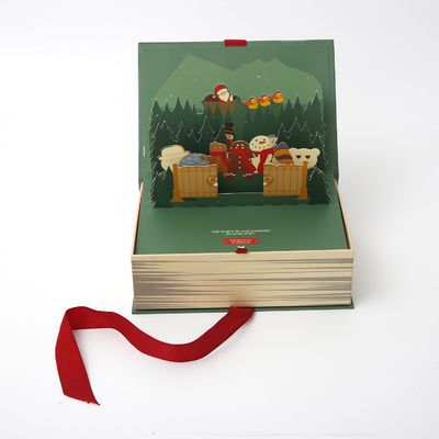Ribbon Magnetic Closure Luxury Gift Boxes Offset Printing