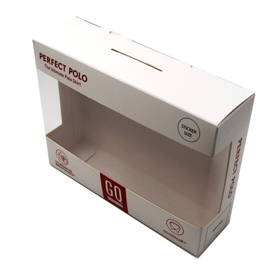 PVC + Artpaper Clear Window Box Packaging For T - Shirt Socks