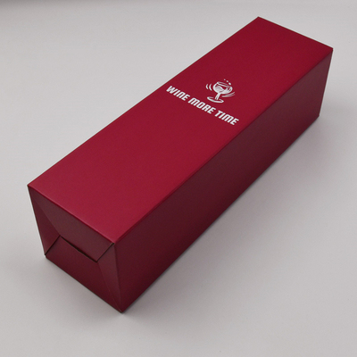 Collapsible One Piece Single Wine Bottle Gift Box Mailer Shipping Box