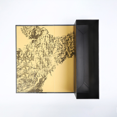 Champagne Wine Bottle Gift Box Flap Cardboard Magnetic Closure Rigid Flat Pack Whisky Brandy Box